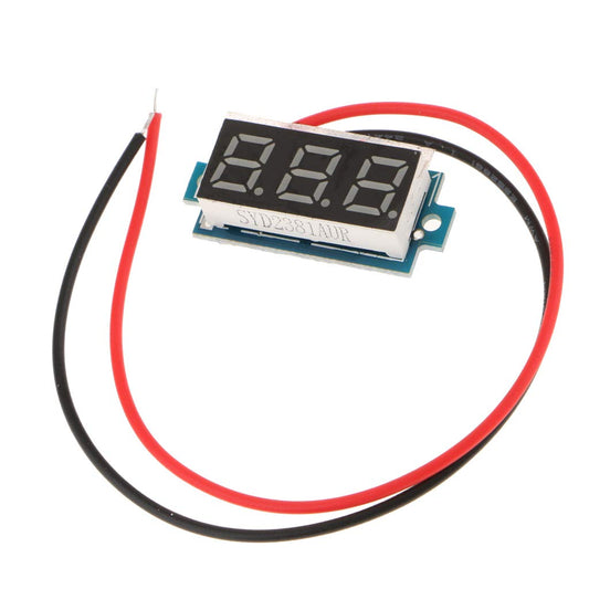 0.28inch 3.5-30V Two Wire DC Voltmeter Red