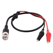 1.5M BNC Male to Dual Alligator Clip Oscilloscope Test Probe Lead Cable