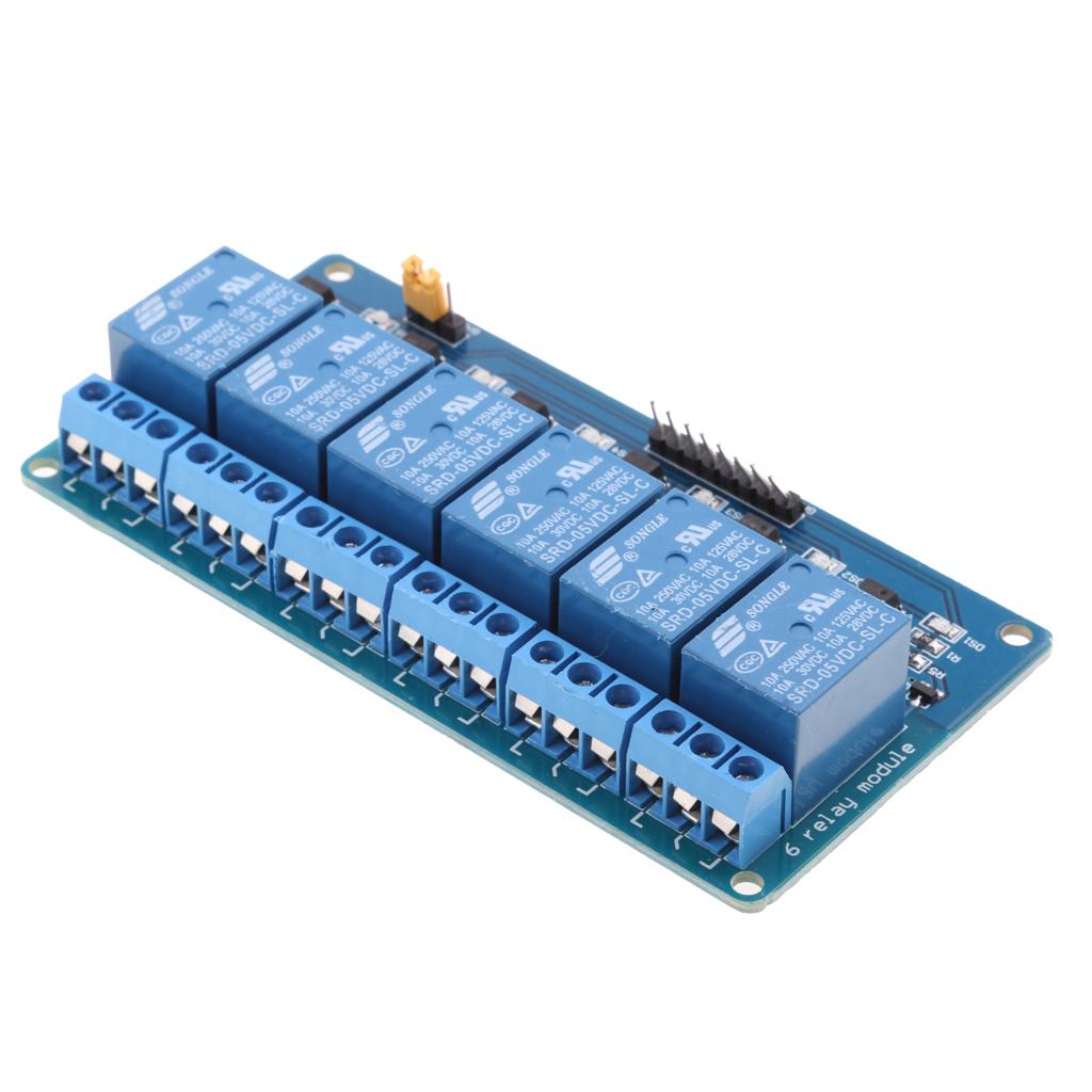 6 Channel Relay Module with light coupling 5V