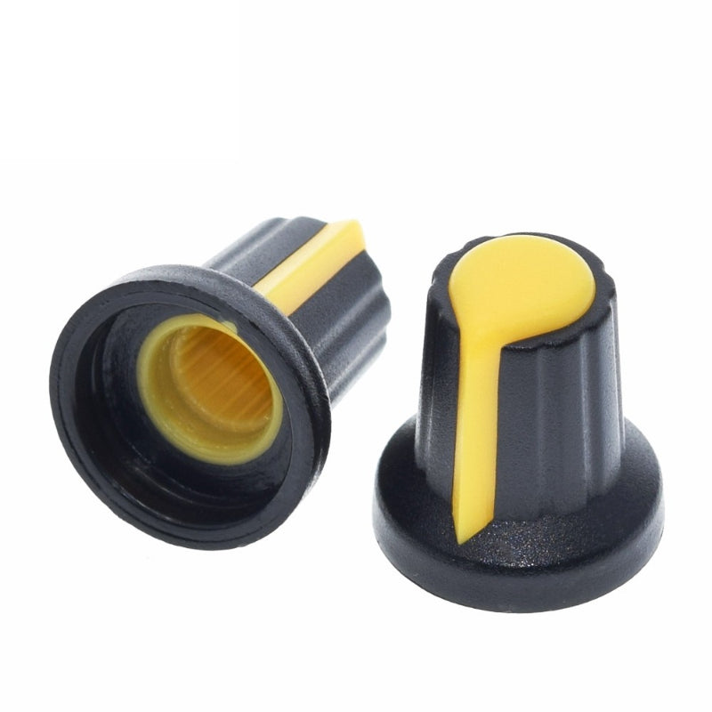 Yellow Potentiometer Knob Rotary Awitch Cap Inner 6mm External 15mm*17mm - Beirut ElectroCity