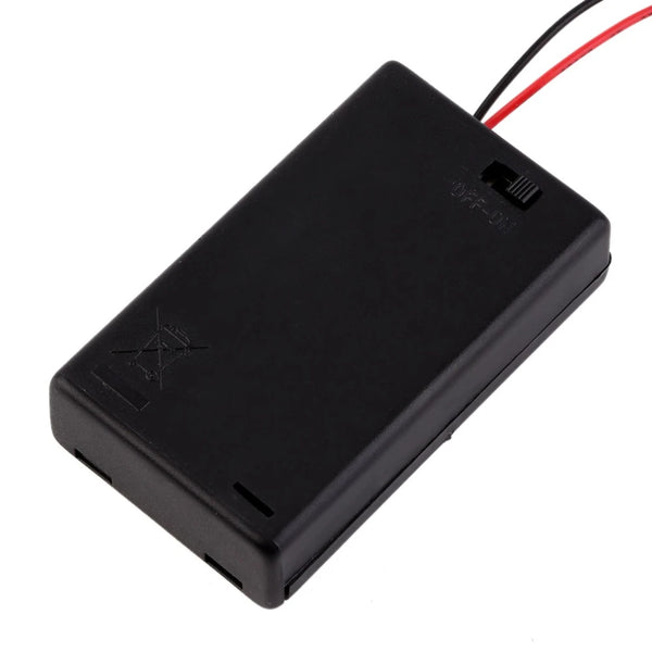 3 x AAA Battery Holder Box, With Cover/on-off - Beirut ElectroCity