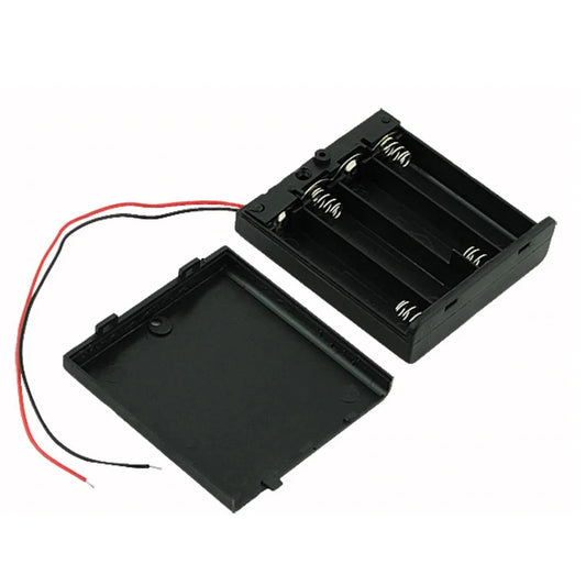 4 x AAA Battery Holder Box, With Cover/on-off