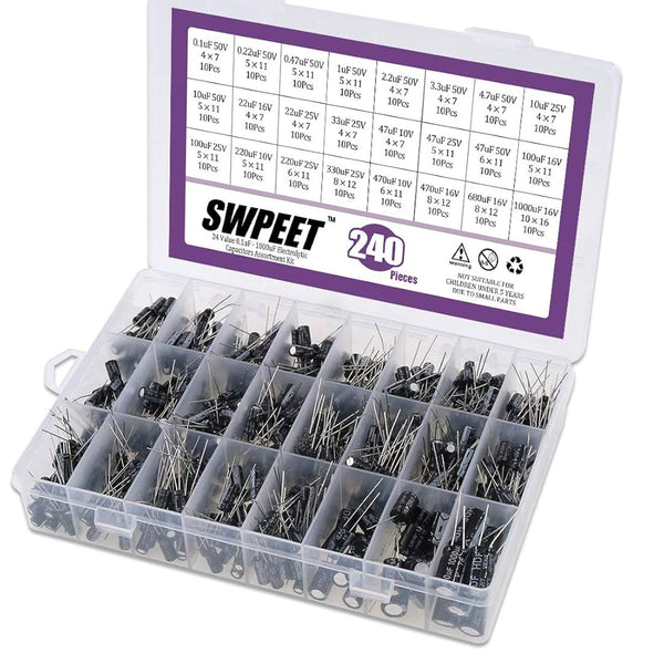 Set of Capacitors E24 series 5% (1pF to 10,000u min 25V)