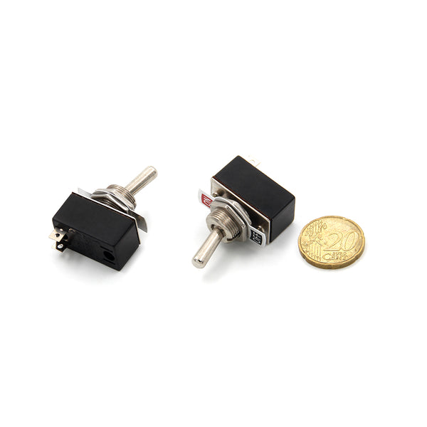 Switch Toggle 2-Pin SPST 24x13mm ON-OFF Screw Black
