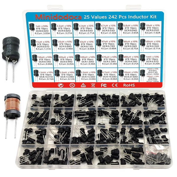 Set of Inductors E24 series 5% (1uH to 300mH) 240 pieces