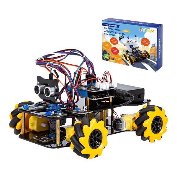 ACEBOTT ESP32 Smart Car Starter Kit with 4WD Mecanum Wheel Off-road Car Muti-Directio