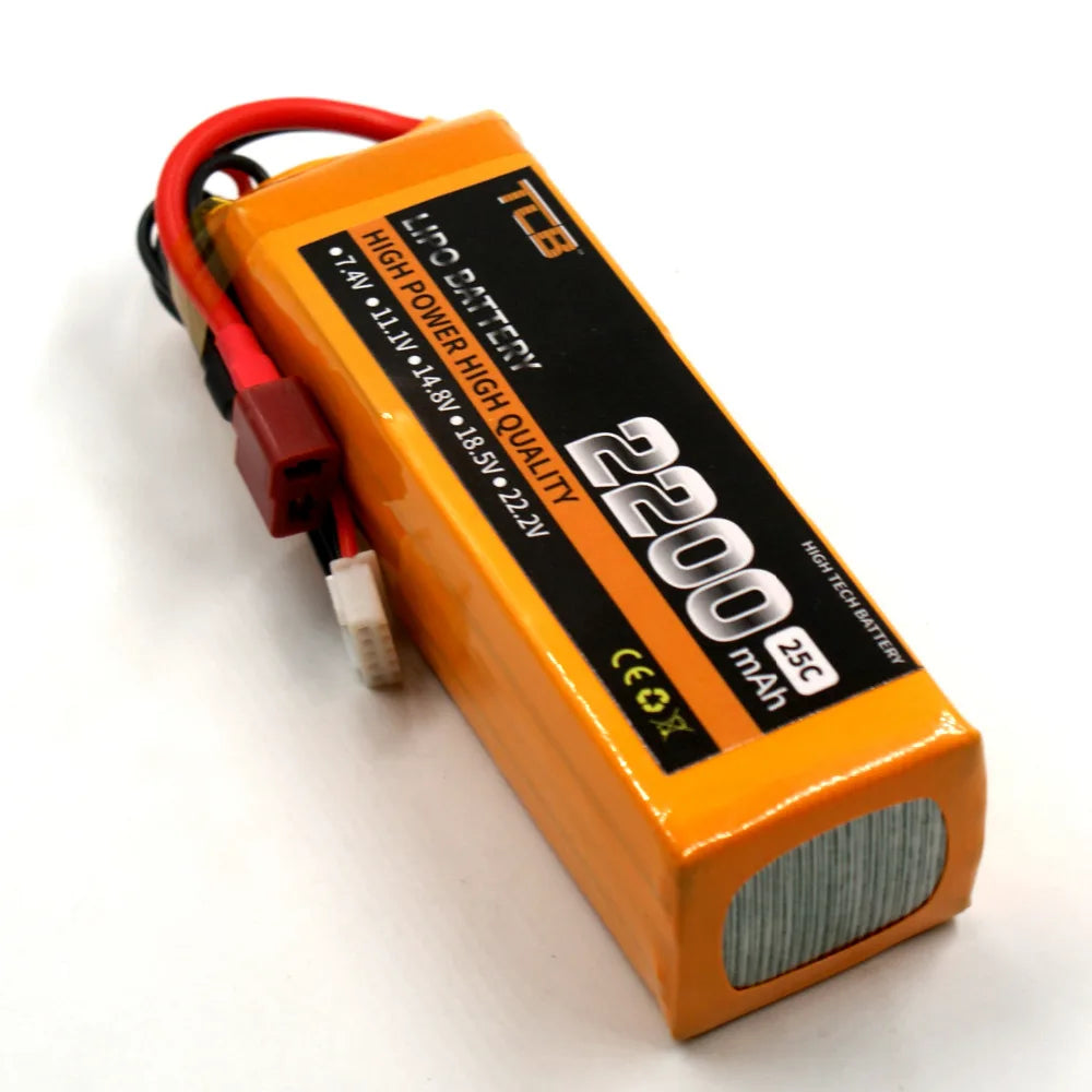 Orange TCB 11.1V 2200MAH 25C Model Airplane Lithium Battery T Female - Beirut ElectroCity