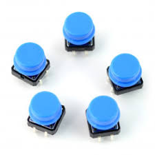 Round Cap for Square Tactile Switch  (5pcs per pack) Blue