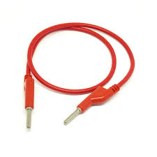 Banana Cable 50cm Red Double 4mm 15A Isolated