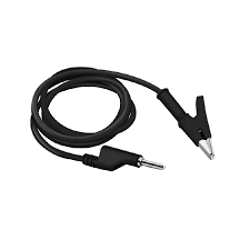 Banana Cable 50cm Black Double 4mm  15A Isolated