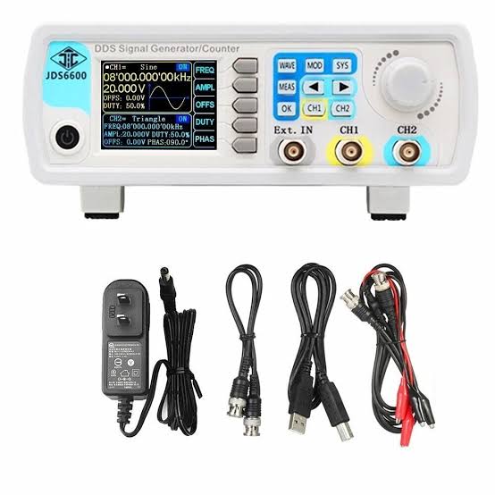 "JDS-6600 60MHz Dual Channel Fully CNC DDS Arbitrary Wave Function Signal Generator Pulse Signal Source Frequency Meter EU Plug"
