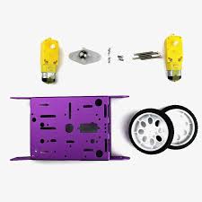 Purple 2WD Aluminum Smart Robot Car Chassis Kit DIY - Beirut ElectroCity