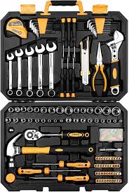 158 pcs Durable Hardware Multifunction Repair Set Tool Kit with Plastic Toolbox LC96158