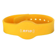 Wristband RFID UHF sport tag UID printing 860-960 Mhz long range Yellow