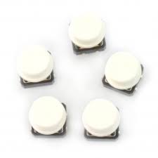 Round Cap for Square Tactile Switch (5pcs per pack) White