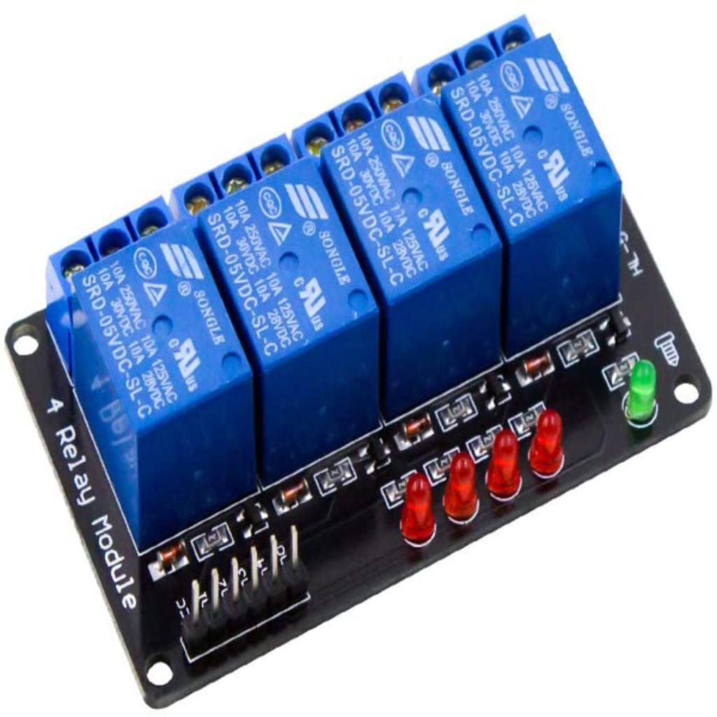 Relay Module Without Background 4-Channel Relay Module without Light Coupling