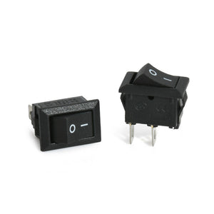 "Black Rectangular Rocker Switch + 2-Pin"