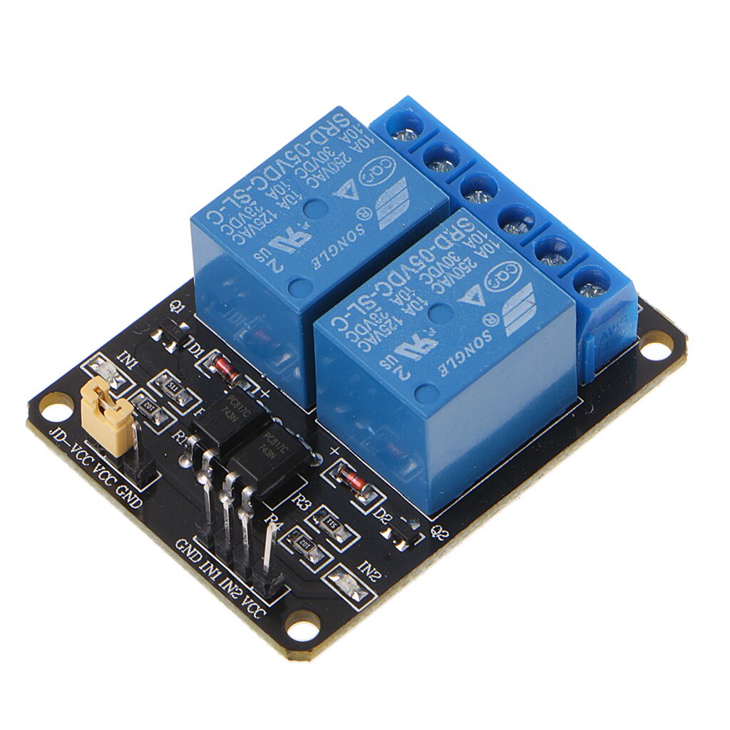 2 Channel Relay Module with light coupling 5V - Beirut ElectroCity