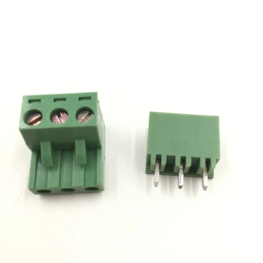 Screw Terminal
Male + Female
Green, 3 Pin