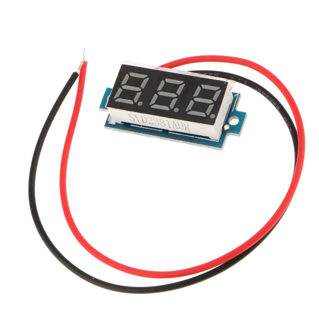 0.28inch 3.5-30V Two Wire DC Voltmeter Blue