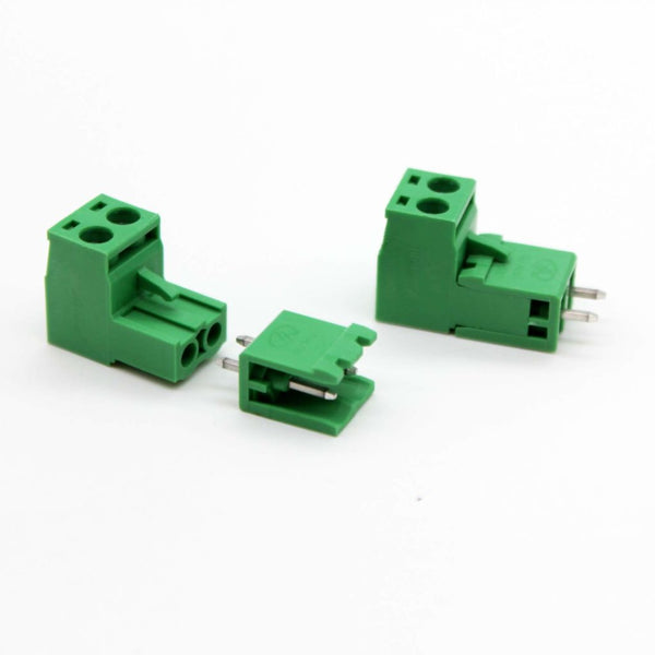 Screw Terminal
Male + Female
Green, 2 Pin