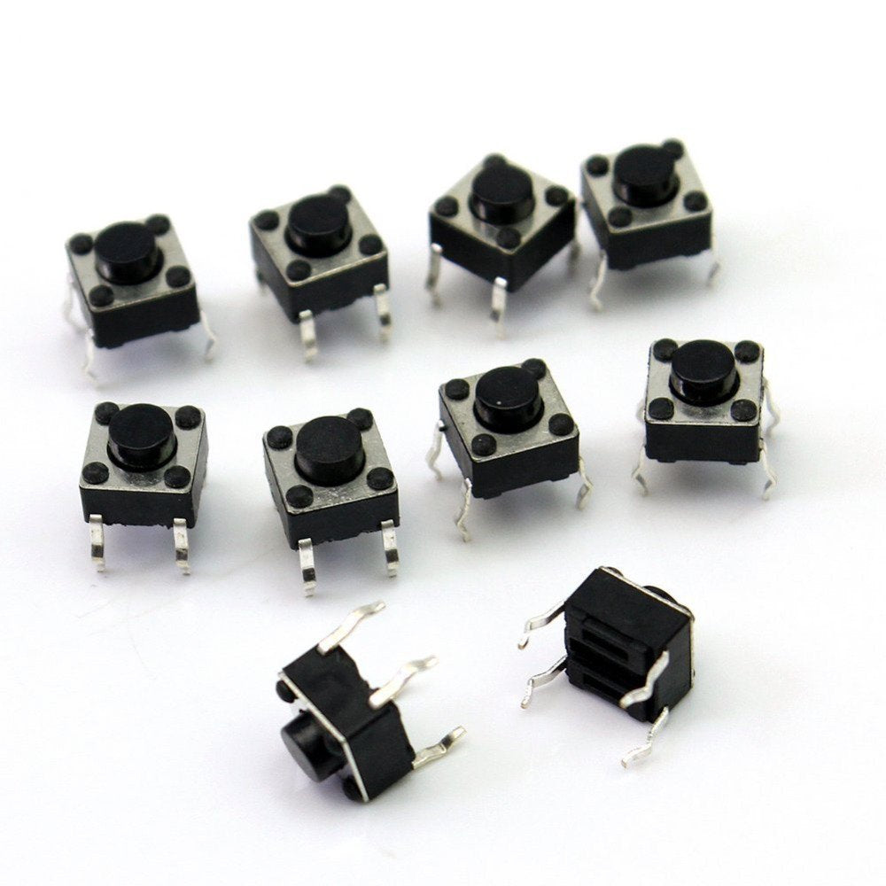 12x12x7.3mm Tactile Push Button Switch Round (5pcs) per pack - Beirut ElectroCity
