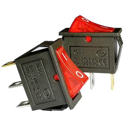 4-Pin DPST Rocker Switch
250V 16A