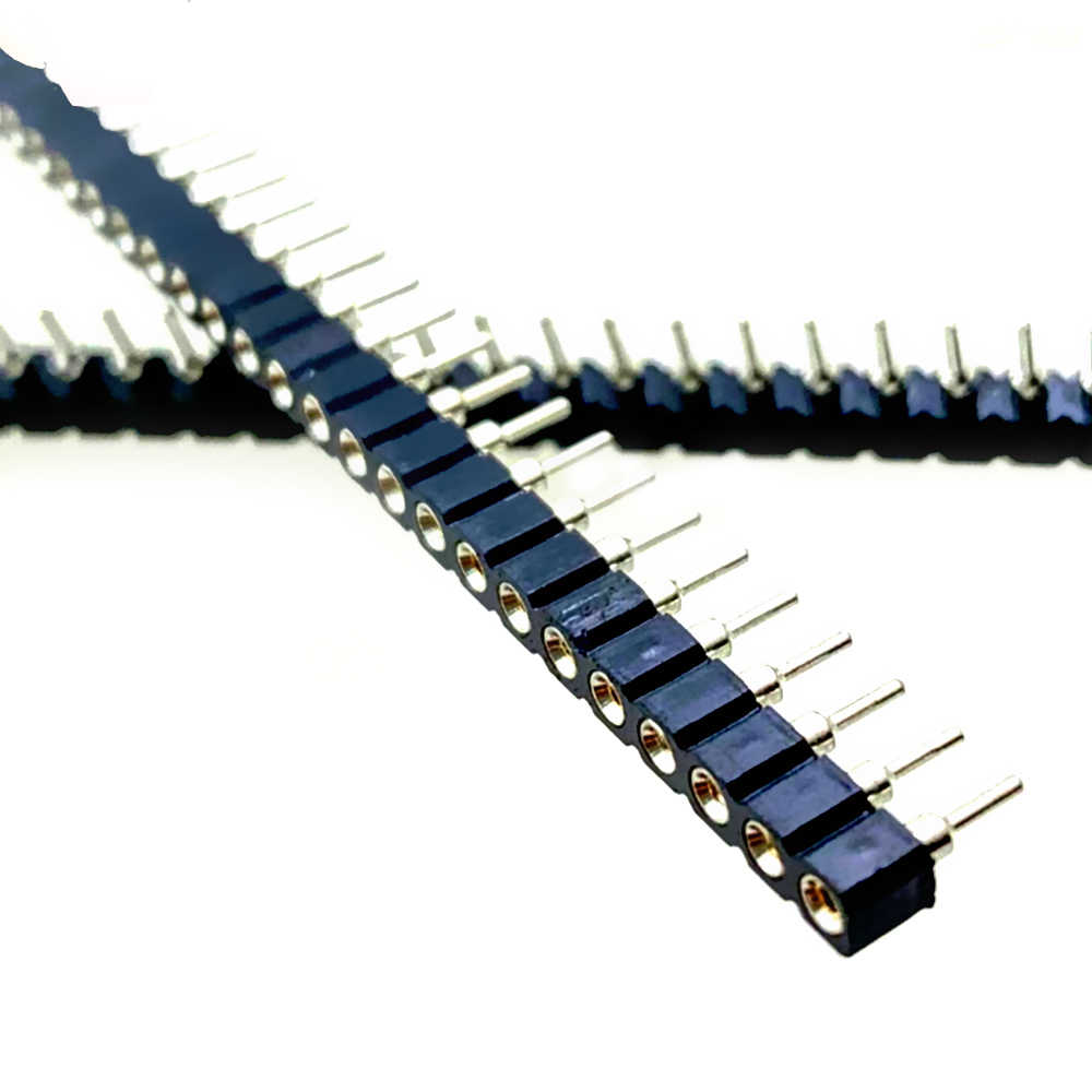 40Pin 2.54mm Single Row Round Female Pin Header (1pcs)