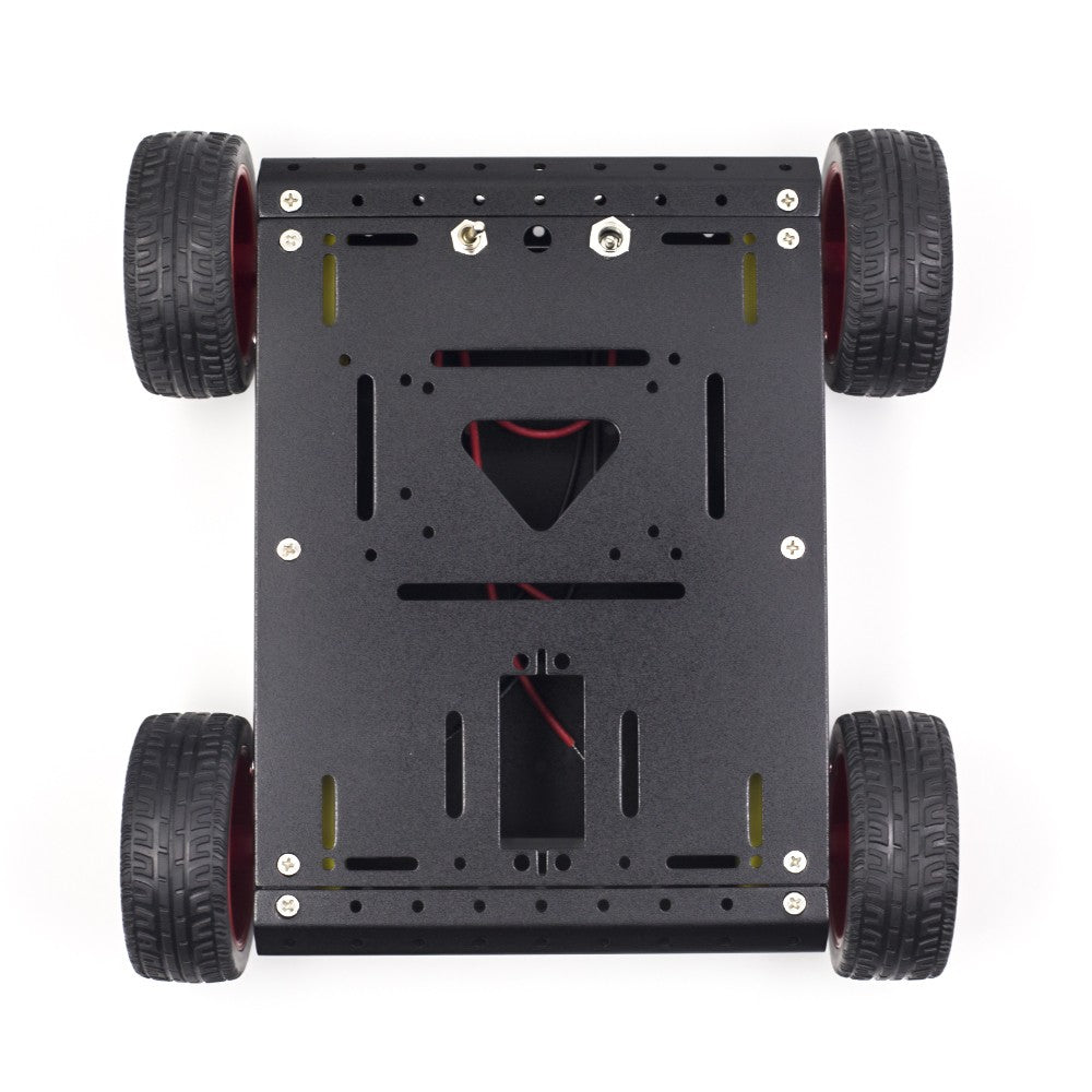 Metal Tank Robot Smart Car Chassis Black