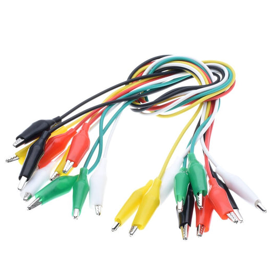 Alligator Clips Electrical DIY Test Leads 10pcs 50cm