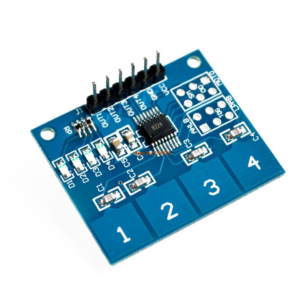 TTP224 4-way Capacitive Touch Switch Module - Beirut ElectroCity