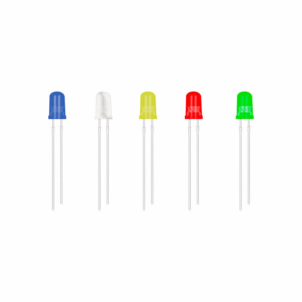28mm Leg LED 5MM Mixed Colors (5pcs) - Beirut ElectroCity