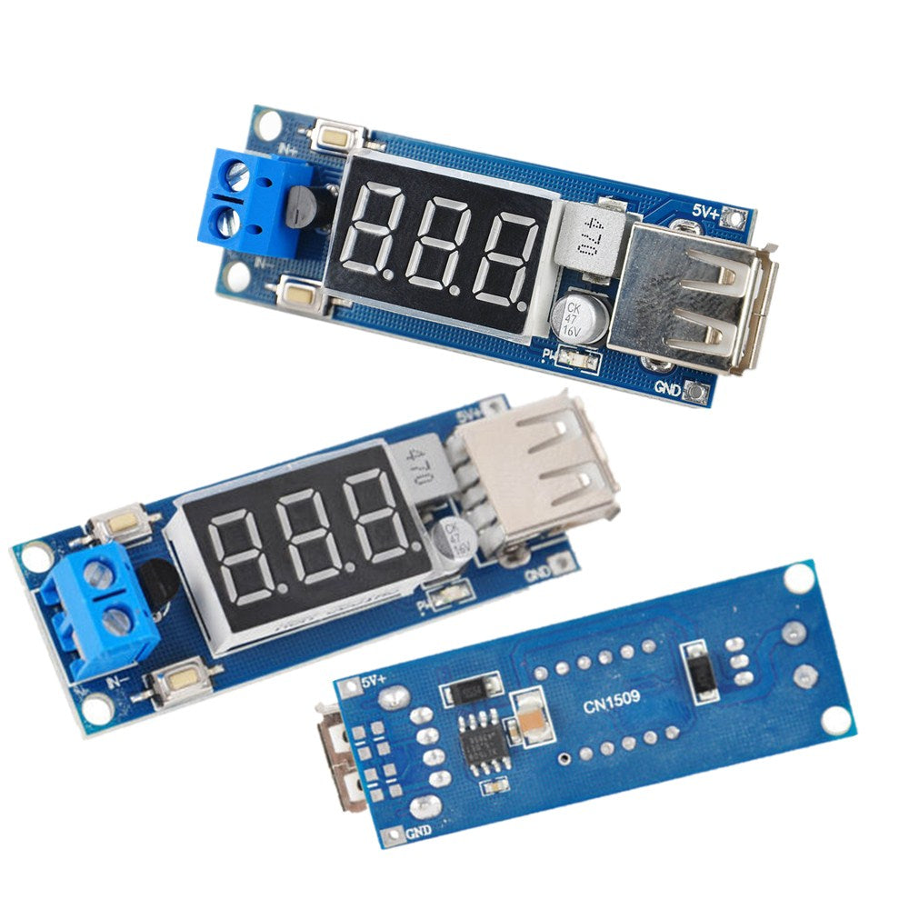 DC 4.5-40V To 5V 2A USB Charger DC-DC Step-down Buck Converter Voltmeter Module - Beirut ElectroCity