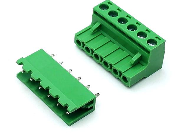 Screw Terminal
Male + Female
Green, 6 Pin